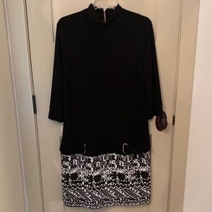 Joseph Ribkoff black and white dress size 14